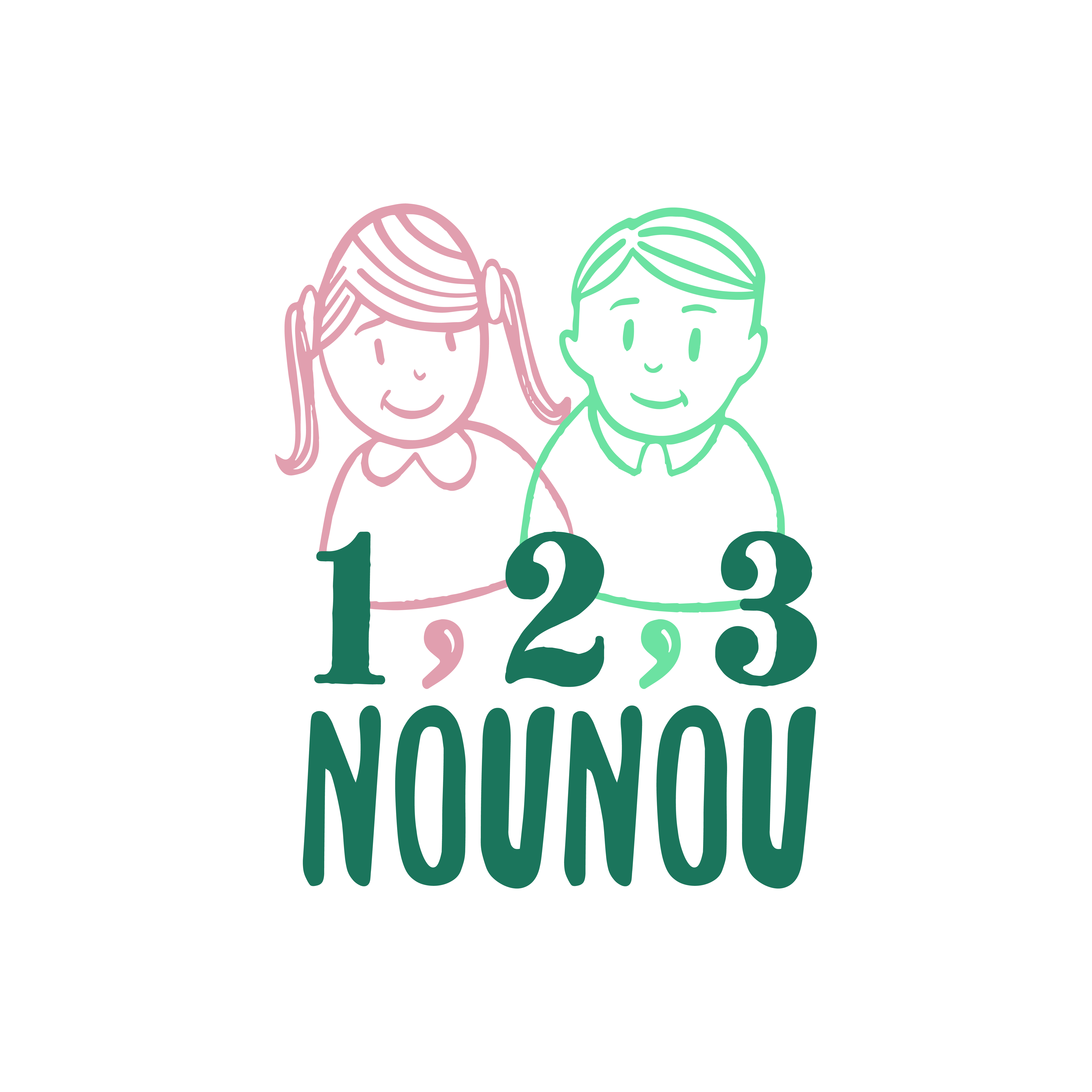 Logo 1,2,3 Nounou / Sasu Les Enfants D'abord 